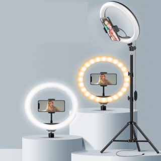 Lampa pierścieniowa do selfie WHITE Statyw SDH1022