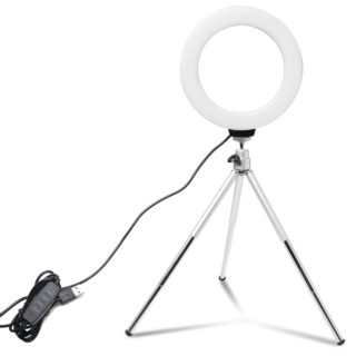 Lampa pierścieniowa do selfie WHITE Statyw SDH1023