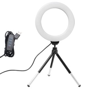 Lampa pierścieniowa do selfie WHITE Statyw SDH1023