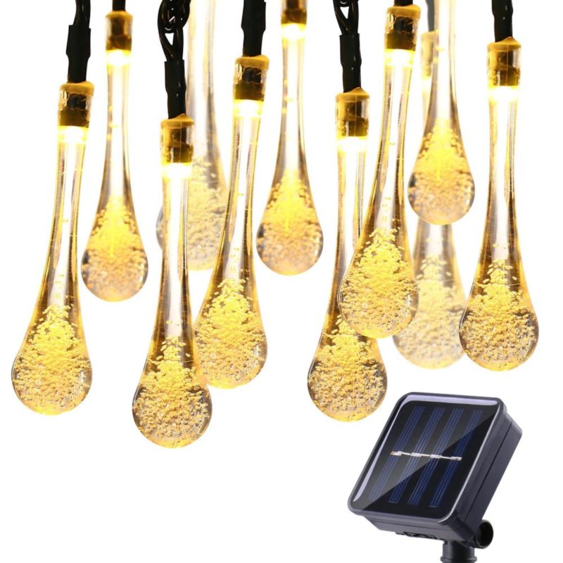 Girlanda solarna ogrodowa, sople 20 led