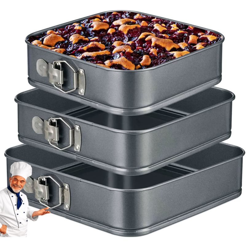 Tortownica kwadratowa 3 szt 1848