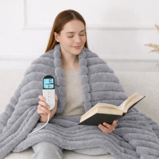 Koc elektryczny 180x160 cm KCE-1 szary Koc elektryczny 180x160 cm KCE-1 szary