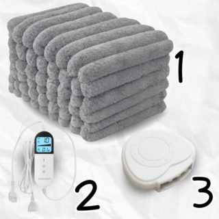 Koc elektryczny 180x160 cm KCE-1 szary Koc elektryczny 180x160 cm KCE-1 szary