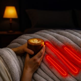 Koc elektryczny 180x160 cm KCE-1 szary Koc elektryczny 180x160 cm KCE-1 szary