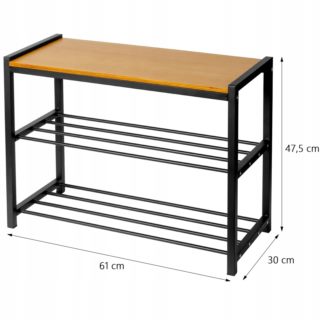 Regał na buty trzypoziomowy z blatem 3424 Regał na buty trzypoziomowy z blatem 3424