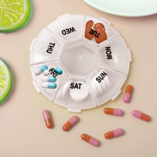 Organizer na leki okrągły 1024