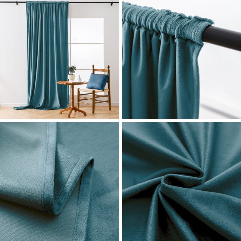 Zasłona Velvet 140x250cm welurowa przelotki 32