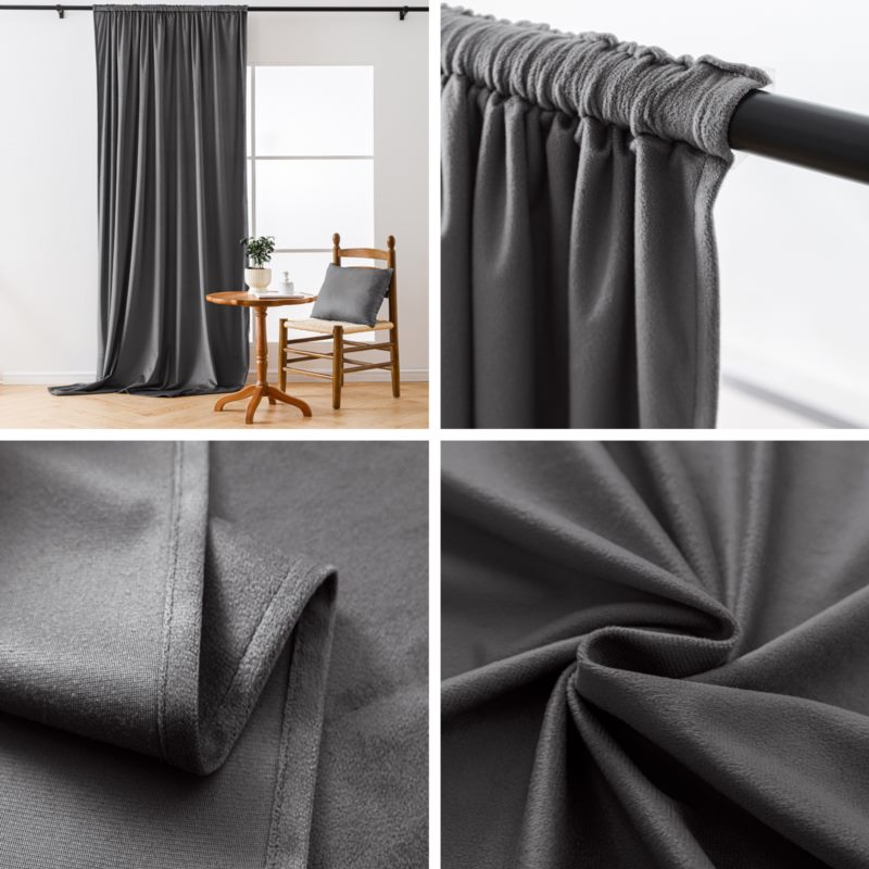 Zasłona Velvet 140x250cm welurowa taśma 19