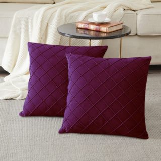 Poszewki dekoracyjne welurowe fiolet 296