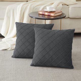 Poszewki dekoracyjne welurowe grafit 205