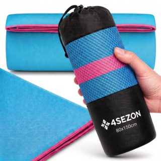 Ręcznik sportowy 80x150 cm niebieski R16 Ręcznik sportowy 80x150 cm niebieski R16